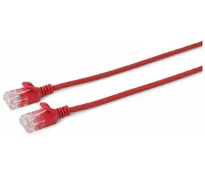 MicroConnect CAT6a U/UTP SLIM 5m czerwony / LSZH