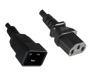 Przewód przedłużający MicroConnect C13 - C20 1m czarny