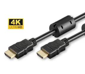 Kabel połączeniowy MicroConnect HDMI 1.4 (męski) - HDMI 1.4 (męski) 1m czarny / rdzenie ferrytowe