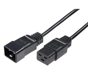 Przewód przedłużający MicroConnect C19 - C20 1m czarny
