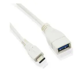 Kabel MicroConnect USB-C (M) - USB3.0 A (F) 0,2 m biały / 5000 Mbit/s