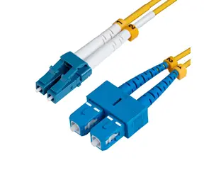 Cable światłowodowy MicroConnect LC/SC jednomodowy dupleksowy OS2 3M żółty