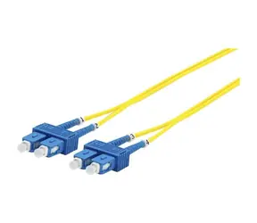 Cable światłowodowy MicroConnect SC/SC jednomodowy dupleksowy OS2 0,5 m żółty