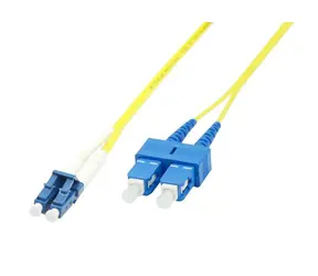 Cable światłowodowy MicroConnect LC/SC jednomodowy dupleksowy OS2 0,5 m żółty