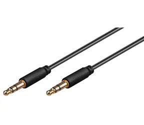 Kabel audio MicroConnect Slim 3-pinowy Jack 3,5 mm - Jack 3,5 mm 15 m czarny