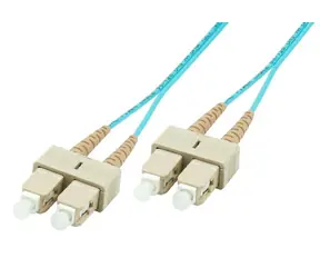 Cable światłowodowy MicroConnect SC/SC wielomodowy dupleks OM3 2m niebieski