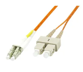 Cable światłowodowy MicroConnect LC/SC wielomodowy dupleks OM1 3M pomarańczowy