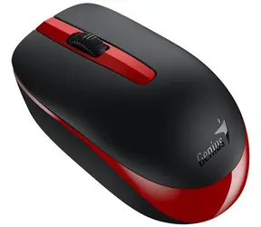Genius NX-7007 czarno-czerwona / bezprzewodowa mysz optyczna / 1200 DPI / odbiornik USB / 1x AA