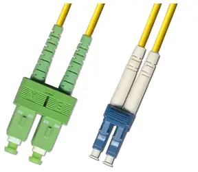 Cable światłowodowy MicroConnect SC/LC jednomodowy dupleksowy OS2 1m żółty