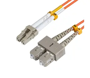 Cable światłowodowy MicroConnect LC/SC wielomodowy dupleks OM1 2m pomarańczowy