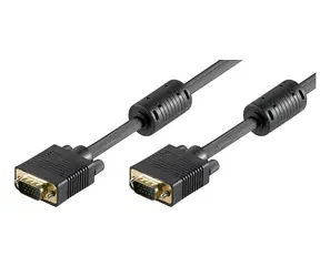 Kabel MicroConnect Full HD VGA (M) - VGA (M) 3M czarny / rdzenie ferrytowe