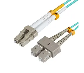 Cable światłowodowy MicroConnect LC/SC wielomodowy dupleks OM3 2m niebieski