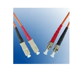 Cable światłowodowy MicroConnect ST/SC wielomodowy dupleks OM1 2m pomarańczowy