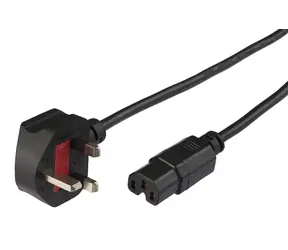 Przewód zasilający MicroConnect UK typu G - C15 2 m czarny / końcówka angielska
