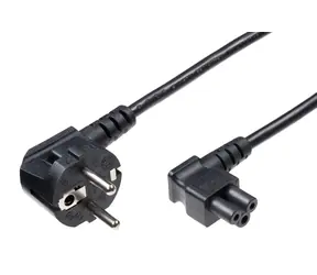 Kabel zasilający MicroConnect Schuko kąt 90° - C5 kąt 90° 5m czarny
