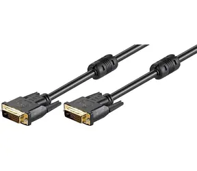 Kabel MicroConnect DVI-D (24+1) Dual Link 2m czarny / rdzenie ferrytowe
