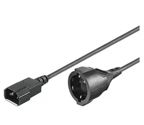 Przewód przedłużający MicroConnect C14 - Schuko (F) 2m czarny