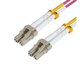 Cable światłowodowy MicroConnect LC/LC wielomodowy dupleks OM4 1,5 m fioletowy