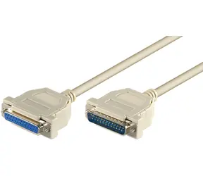 Kabel szeregowy MicroConnect D-SUB 25-pin (M) - D-SUB 25-pin (F) 3M beżowy