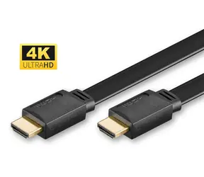 Kabel połączeniowy MicroConnect FLAT HDMI 1.4 (męski) - HDMI 1.4 (męski) 2m czarny