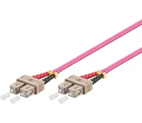 Cable światłowodowy MicroConnect SC/SC wielomodowy dupleks OM4 2m fioletowy
