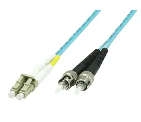 Cable światłowodowy MicroConnect LC/ST wielomodowy dupleks OM3 5m niebieski