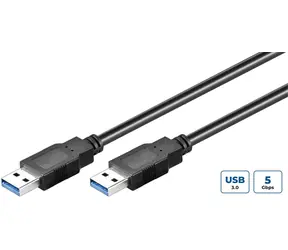 Kabel MicroConnect USB3.0 A (M) - USB3.0 A (M) 5m czarny / 5000Mbit/s