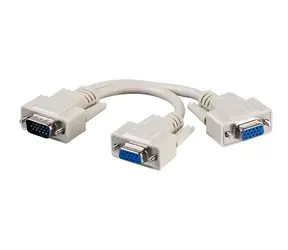 Kabel MicroConnect VGA Y-splitter VGA (M) - 2x VGA (F) 0,3m szary