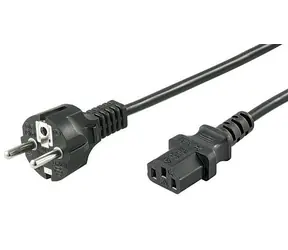 Kabel zasilający MicroConnect Schuko - C13 5m czarny