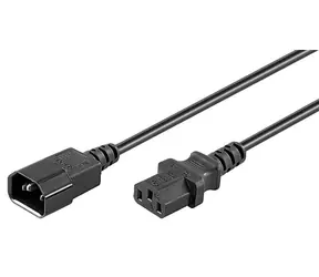 Przewód przedłużający MicroConnect C14 - C13 5m czarny