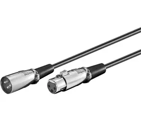 Kabel MicroConnect XLR XLR (M) - XLR (F) 5m czarny