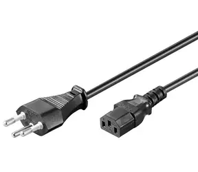 Przewód zasilający MicroConnect typu szwajcarskiego J - C13 5 m czarny / końcówka szwajcarska