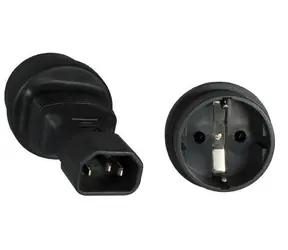 Zasilacz MicroConnect C14 - Schuko czarny