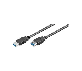 Kabel MicroConnect USB3.0 A (M) - USB3.0 A (F) 5 m czarny / 5000 Mbit/s