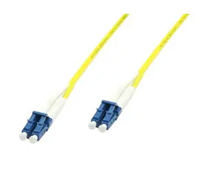 Cable światłowodowy MicroConnect LC/LC jednomodowy dupleks OS2 15m żółty
