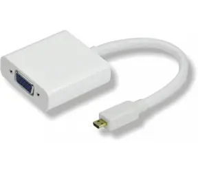 Adapter MicroConnect microHDMI (M) - VGA (F) 0,25 m biały / Plug & Play