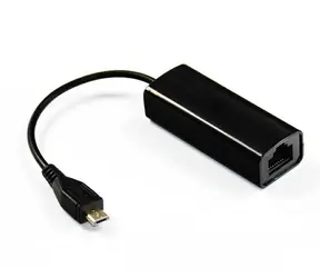 Adapter MicroConnect micro USB (M) - RJ-45 (F) czarny