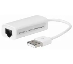 Adapter MicroConnect USB2.0 A (M) - RJ-45 (F) biały
