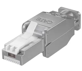 Złącze MicroConnect CAT6 RJ-45 bez użycia narzędzi, srebrne