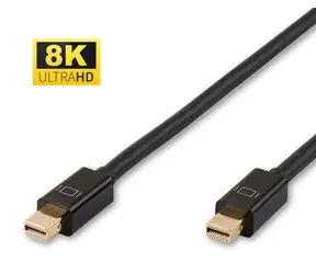 Kabel MicroConnect mini DisplayPort v1.4 2m czarny / 8K / 32,4 Gb/s