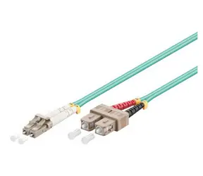 Cable światłowodowy MicroConnect LC/SC wielomodowy dupleks OM3 10m niebieski