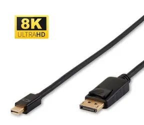 Kabel MicroConnect Mini DisplayPort 1.4 (M) - DisplayPort (M) 2m czarny