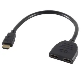 Adapter MicroConnect HDMI (M) - 2x HDMI (F) czarny