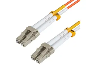 Cable światłowodowy MicroConnect LC/LC wielomodowy dupleks OM2 15m pomarańczowy