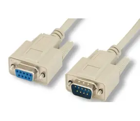 Kabel szeregowy MicroConnect RS-232, D-SUB 9-pin (M) - D-SUB 9-pin (F) 15m szary
