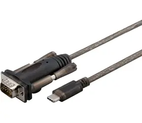 Kabel MicroConnect USB-C (M) - RS232 (M) 1m czarny 