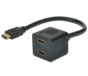 Rozdzielacz MicroConnect Y HDMI (M) - 2x HDMI (F) czarny