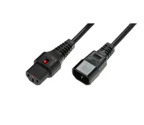 Kabel przedłużający MicroConnect z blokadą IEC C13 - C14 3M czarny