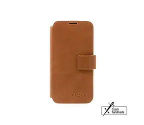FIXED Skórzane etui typu ProFit Book do Apple iPhone 14 PLUS w kolorze brązowym