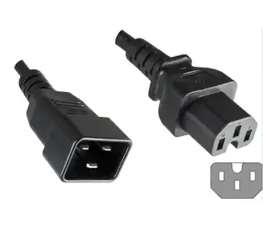 Przewód przedłużający MicroConnect C20 - C15 1,8 m czarny